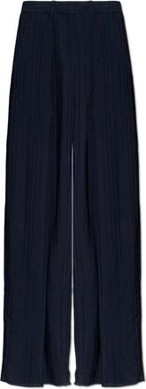 Victoria Beckham Geplooide Broek - Dames - Wijde Broeken - Blauw - XS - Broeken