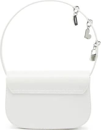 Diesel Womens Leather Shoulder Bag 1dr Charms White Bovine