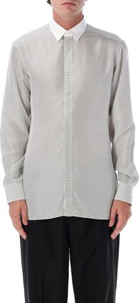 Tom Ford Small Oval Print Contrast Casual Shirt