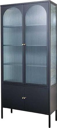 Global Interiors Design Vitrinenschrank Paris 4-türig, 80 x 180 cm