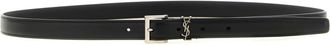 Saint Laurent Black Logo Buckle Belt