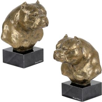 OEM American Bully - Estatuilla De Perro, Busto Sobre Base De Piedra, Escultura, Trofeo Para Exposici&oacute;n Canina De Art-dog