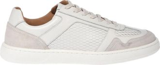 Baldinini Off-white geperforeerde leren sneaker - Heren - Sneakers - Wit - 43 EU - Leer - Schoenen