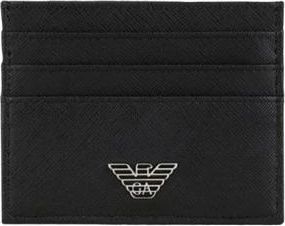 Emporio Armani Portemonnee met logoplaatje - Heren - Portefeuilles - Zwart - ONE Size - Polyester - Accessoires