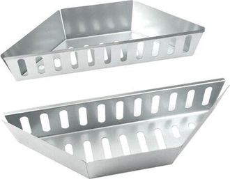 OEM Cestas Para Carb&oacute;n (juego De 2), Fabricadas En Acero Galvanizado Resistente, Para Asar A La Parrilla De Forma Directa E Indirecta Con Carb&oacute;n/briquetas