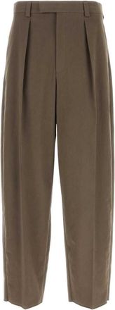 Ferragamo Mud Stretch Cotton Wide-leg Pant