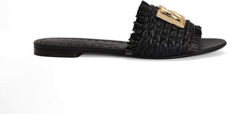 Dolce & Gabbana Dg Logo Rafia flache Sandalen