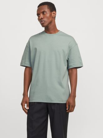 Jack & Jones Rundhalsshirt JACK & JONES JJEURBAN EDGE TEE SS O-NECK NOOS, Herren, Gr. S, gr&uuml;n (iceberg gr&uuml;n), Jersey, Obermaterial: 100% Baumwolle, unifarben, rela