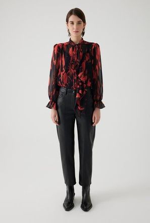 Exquise Cut Vegan Leather Pants in Black at Nordstrom, Size X-Small