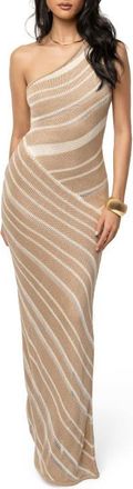 JLUXLABEL Sanibel Ruched Maxi Knit Dress in Beige/ivory at Nordstrom, Size Small