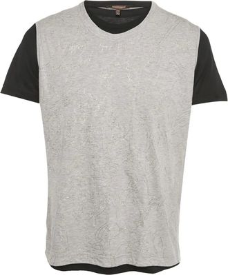 Roberto Cavalli T-shirt con design a strati - Grigio