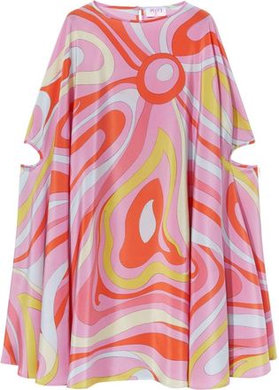 Pucci Marmo-print silk dress - women - Silk - L - Pink