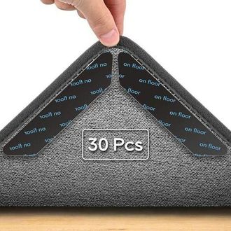 OEM 30 Unidades De Pegatinas Antideslizantes Para Alfombras, Clips Antideslizantes Para Alfombras, Reutilizables, Aptas Para Suelos, Adhesivo De Doble Car