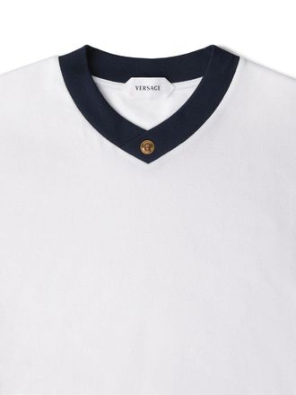 Versace Medusa Hardware V-Neck T-Shirt - White