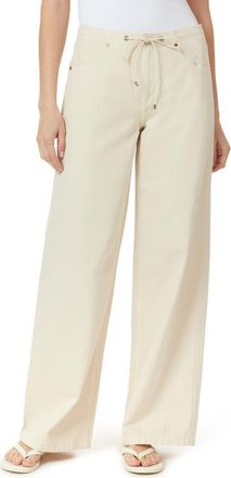 Habitual Lia Drawstring Wide Leg Jeans in Stone at Nordstrom, Size 25