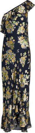 Rixo Rixo Leon Floral One-shoulder Chiffon Midi Dress - Multicoloured - 16 (UK 16 / XL)