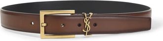 Saint Laurent Belts, female, Brown, Size: 70 CM Cassandre Belt