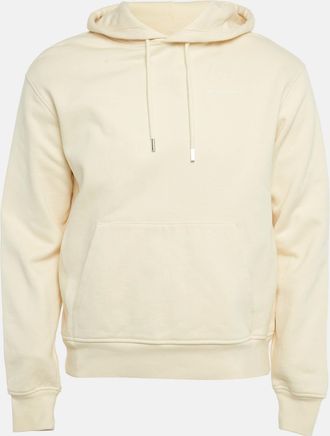 Jacquemus Cream Logo Embroidery Cotton Hooded Sweatshirt