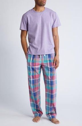Majestic International Lessons in Color T-Shirt & Plaid Pajama Pants in Purple Haze at Nordstrom Rack, Size X-Large