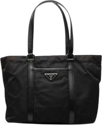 Prada Pre-owned Nylon Tote - Dames - Vintage Shopper - Zwart - ONE Size - Nylon - Vintage