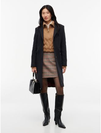 Tommy Hilfiger Womens Tweed Mini Skirt - Gulf Sand Multi - 10