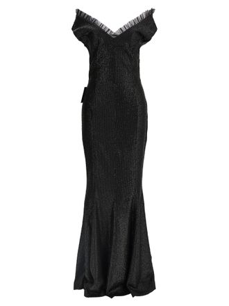 Norma Kamali Black Polyester Long Womens Dress