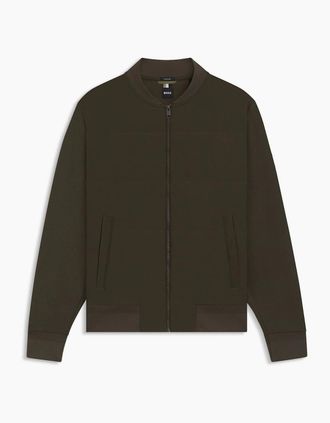 HUGO BOSS Mens Zip Up Sweatshirt - Black - Size: Regular/42
