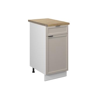 Vicco Mueble Bajo De Cocina Fame-line, Grisbeige, 40 Cm, Et Roble