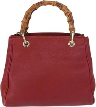 Gucci Pre-owned Handbags, female, Red, Size: ONE SIZE Pre-owned Leather Vintage Handbag