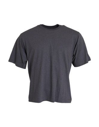 Dolce & Gabbana Mens Crew Neck Tshirt Classic Fit - Grey Cotton - Size EU 52 (Mens)