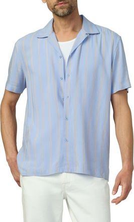 Joe's Stripe Camp Shirt in Blue Heron Stripe at Nordstrom, Size Xx-Large