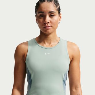 Nike Womens Nike Pro Dri-FIT Tank Top in Green | IB9164-006
