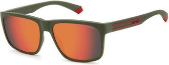 Polaroid Polarized Orange Gradient Mirror Square Mens Sunglasses PLD 2149/S 0TBO/OZ 57