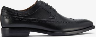 Clarks Mens Banstead Tip Black Leather Shoes - Size UK 10.5