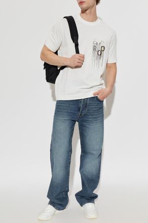 Emporio Armani T-shirt With Logo, Mens, White