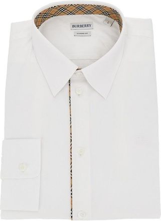 Burberry Poplin shirt with Check piping Man XXL