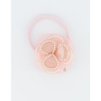 Alexandre de Paris Camelia Acetate Hair Tie in Pink at Nordstrom