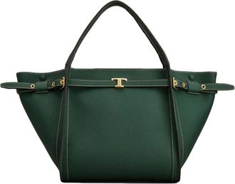 Tod's Green Logo Small Tote