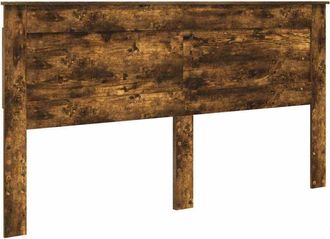 vidaXL Headboard with Headboard Smoked Oak 200 cm Engineered Wood vidaXL