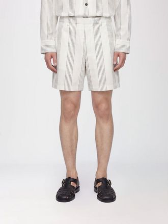Commas Pantaloncini in misto lino a righe