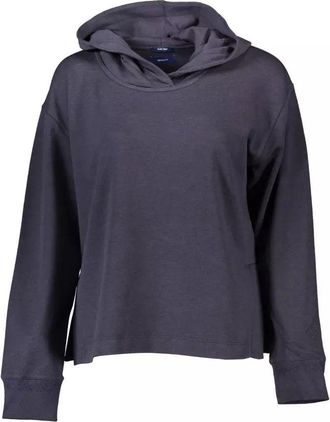 GANT Womens Long Sleeve Hoodie - Grey Cotton - Size X-Small