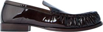 Dries Van Noten Lakleren Loafers - Dames - Schoenen - Bruin - Maat: 38 EU Leer