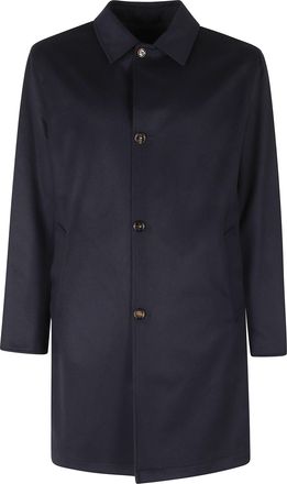 Kired Blue Double Cash Reversible Cashmere-Blend Parka
