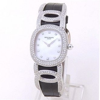 Patek Philippe Pre-owned Patek Philippe Golden Ellipse Lady Quartz Diamond Ladies Watch 4832