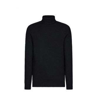Dondup Turtlenecks, male, Blue, Size: L Wool Turtleneck