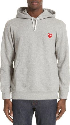 Comme Des Garçons Red Heart Hoodie in Grey at Nordstrom, Size Xx-Large