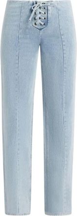 Rotate Straight Jeans - Dames - Regular Fit Jeans - Blauw - XS - Katoen - Jeans