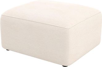 Rendez-Vous D&eacute;co Puf rectangular para sof&aacute; modular en terciopelo blanco roto