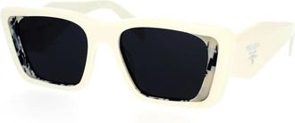 Prada Symboolcollectie Zonnebril - unisex - Zonnebrillen - Wit - 51 MM - Accessoires