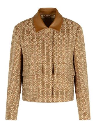 Max Mara Viborg Camel Cotton Jacquard Jacket